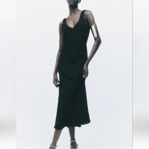 Zara Black Elastic Strap Dress